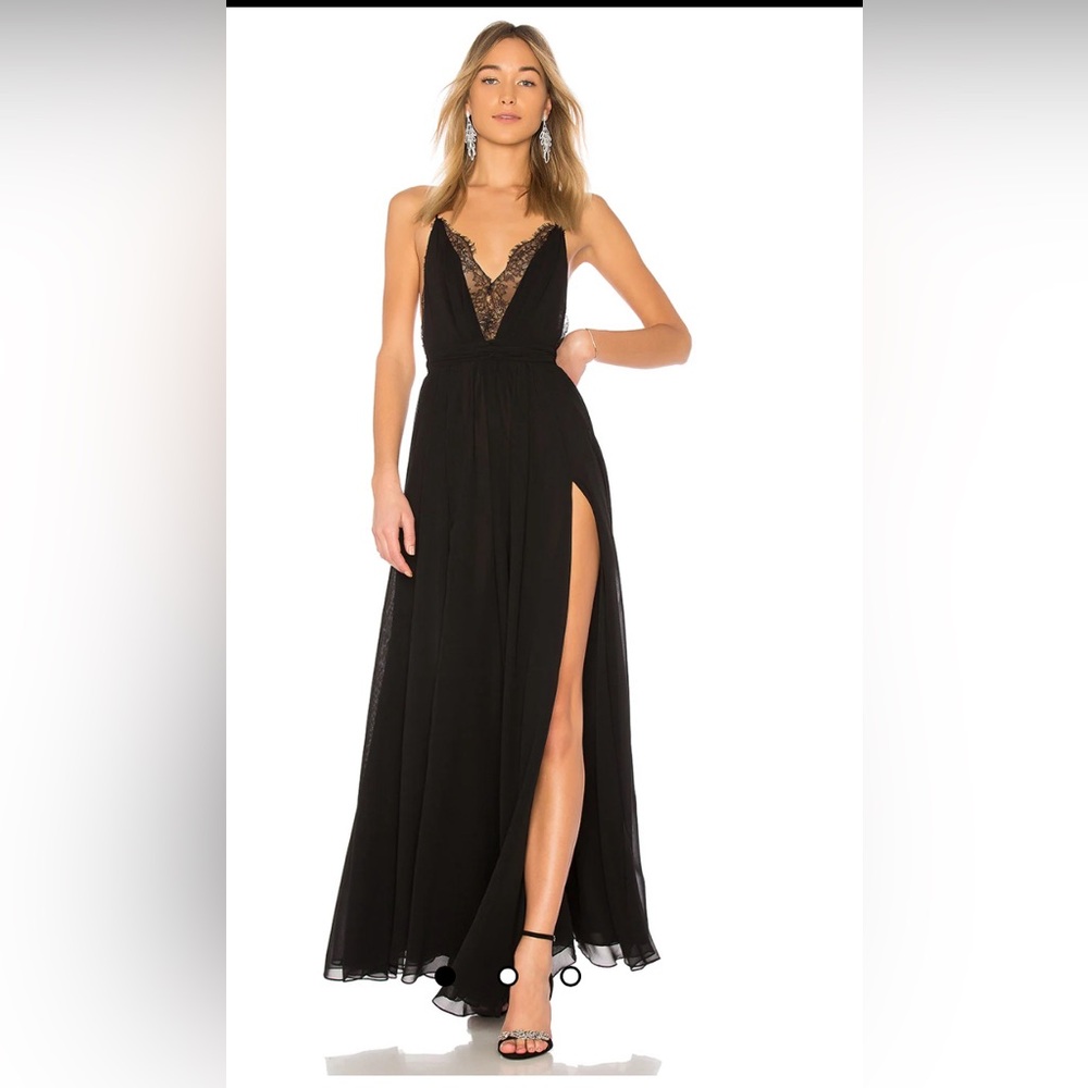 Michael Costello black gown